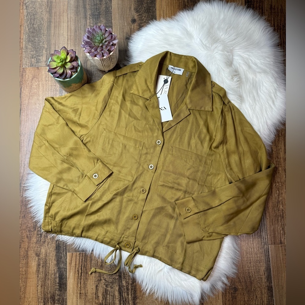 LNA Military Drawstring Blouse - Picture 3 of 7